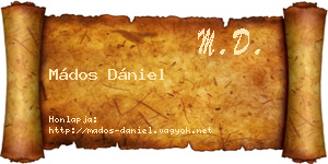 Mádos Dániel névjegykártya